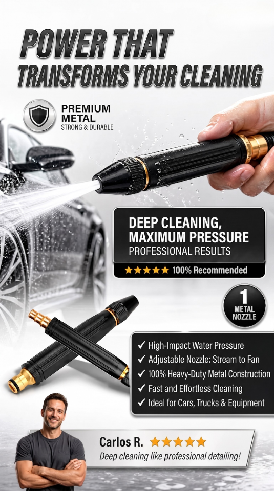 PowerJet Nozzle Pro™ - Pistolet de Lavage Haute Pression