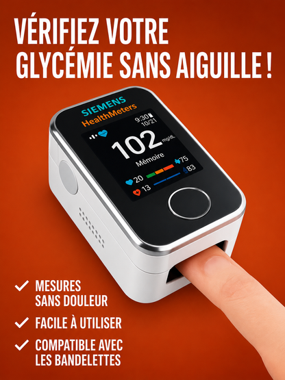 Moniteur de Glycémie Non Invasif — Résultat en 5 Secondes | 99 % de Précision | Technologie 8-en-1