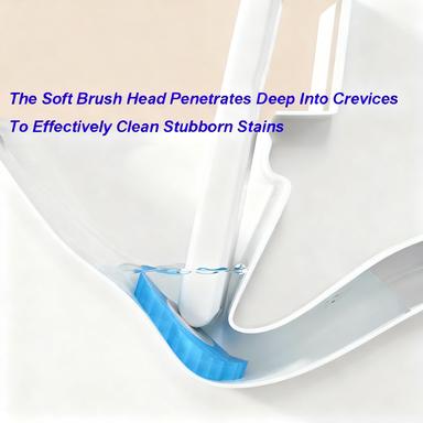 Brosse WC Jetable, Ensemble de Support de Manche pour Cuvette avec 2 RECHARGES DE 24 PIÈCES, Système de Nettoyage pour Salle de Bain
