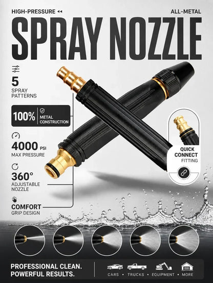PowerJet Nozzle Pro™ - Pistolet de Lavage Haute Pression
